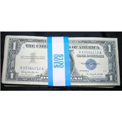 Lot of 100 Silver Certificates- Circulated