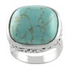 Image 1 : Sterling Silver Created Turquoise Filigree RingSterling Silver Created Turquoise Filigree Ring