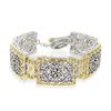 Image 1 : Gold Overlay Rectangular Filigree Toggle Bracelet