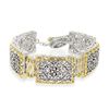 Image 1 : Gold Overlay Rectangular Filigree Toggle Bracelet