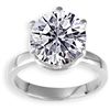 Image 1 : 14k White Gold Overlay Martini CZ Solitaire Ring