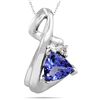 Image 1 : 10k Gold Tanzanite and Diamond Twist Necklace