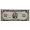 Image 1 : $5 1914 FEDERAL RESERVE NOTE LARGE CURRENCY