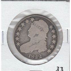 CAPPED BUST 1822 HALF DOLLAR