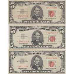 GROUP OF $5 RED SEALS