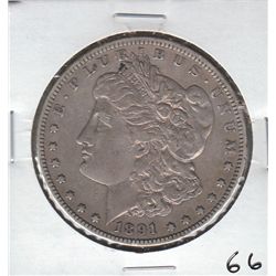 1891 CC CARSON CITY $1 SILVER MORGAN