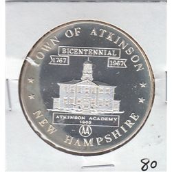 NEW HAMPSHIRE SILVER BICENTENNIAL ROUND PROOF