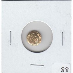 MEXICO GOLD WEDDING TOKEN 1865