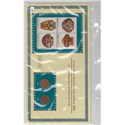 1904 1905 STAMP AND INDIAN HEAD CENT SET