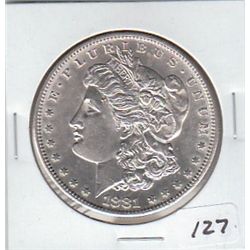 UNCIRCULATED 1881 S $1 MORGAN