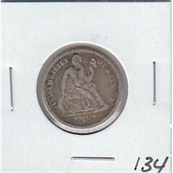 1887 SEATED DIME