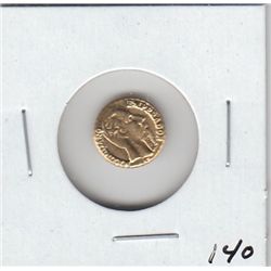 MEXICO GOLD WEDDING TOKEN 1865
