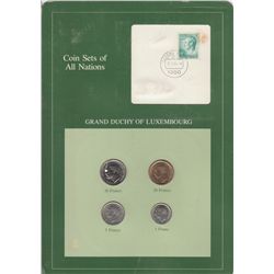 LUXEMBOURG COINS OF ALL NATIONS SET UNC W/ STAMP