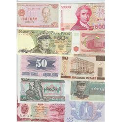 LOT OF 10 UNCIRCULATED WORLD BANKNOTES CURRENCY
