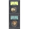 Image 1 : 1886 S$1 MS65 PCGS, this attractively toned example displays competing electric-blue, lilac, gold, a