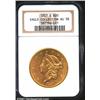 Image 1 : 1857-S $20 AU58 NGC.