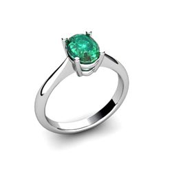 Genuine 1.26 ctw Emerald Ring 14kt White or Yellow Gold