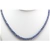 Image 2 : Natural Tanzanite Smooth Faceted Round Gradual Beads Necklace Gemstone 55.40ctw with brass clasp
