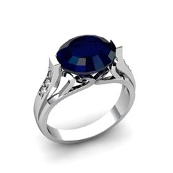 Genuine 6.09 ctw SapphireRing 10kt White or Yellow Gold