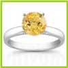 Image 1 : Genuine 2.0 ctw Citrine Solitaire Ring 14kt Gold-White