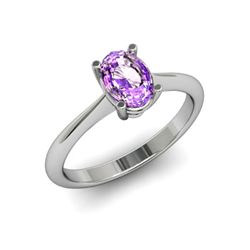 Genuine 1.75 ctw Amethyst Ring 18kt White or Yellow Gold