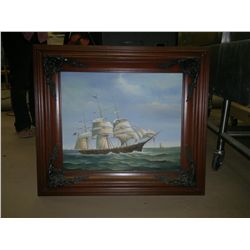 Robert Cox Oil on Canvas "Sail Boats"
