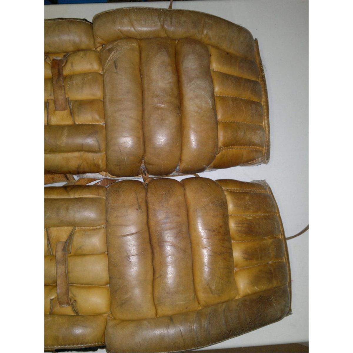 Old Leather Goalie Pads
