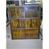 Image 1 : Window Frame with Amber Glass (as is)