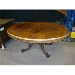 Antique Inlaid Wood Table