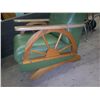 Image 5 : Rocking Chair Green with Pine Wagon Wheel Style Sides