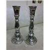 Image 1 : Pair of Mercury Glass Candle Sticks