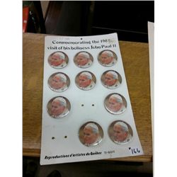 Commemorative Pins 1984 John Paul II visit