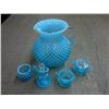 Image 1 : Light Blue Glass set, Hobnail pattern