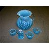 Image 2 : Light Blue Glass set, Hobnail pattern