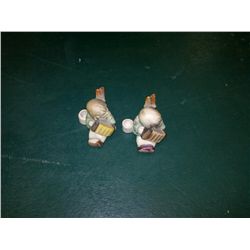 Two Hummel Figurines playing acordians