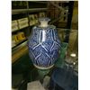 Image 1 : old cookie jar with blue glazed porcelain