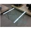Image 1 : Designer glass and chrome coffee table