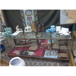 Large display case with two glass shelf