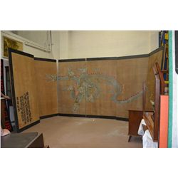 Large 6 Panel Room Divider,each panel is 4 feet wide, Dragon pattern