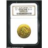 Image 1 : 1852 $10 Wass Molitor Ten Dollar, Large Head MS60 NGC.