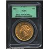 Image 1 : 1861 $20 AU55 PCGS.