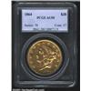 Image 1 : 1864 $20 AU50 PCGS.