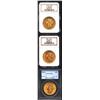 Image 1 : Trio of Liberty Double Eagles: 1875 $20 AU58 NGC, prooflike surfaces glisten under a plethora of tin