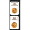 Image 1 : 1883-S $20 AU58 NGC; and an 1888 AU58 NGC.