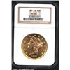 Image 1 : 1891-S $20 MS62 NGC.