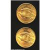 Image 2 : 1907 $20 Arabic Numerals AU50 Uncertified, lightly worn with some moderate abrasions; and a 1908 No 
