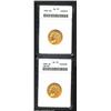 Image 1 : 1908 $5 AU53 ANACS; and a 1909 AU55 ANACS.