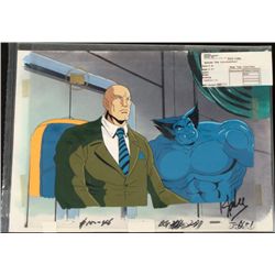 Stan Lee Production Orig Background Cel Signed X-Men