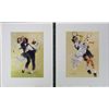 Image 1 : Pair of Colorful Robert Owen Tennis + Golf Clown Prints