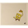 Image 1 : Original Animation Cel SpongeBob Throwing Clock Art